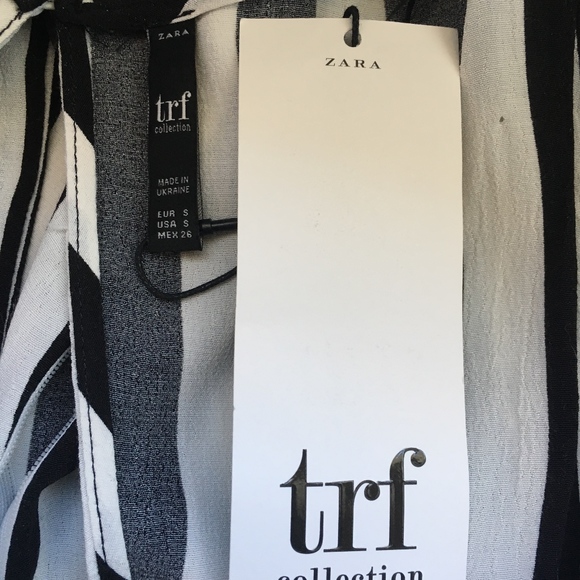 Zara TRF Black and White Striped Jumpsuit Dress - Picture 6 of 6